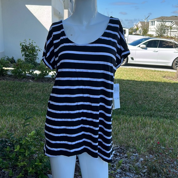 NWT WORKSHOP ANDREA JOVINE SHIRT TOP BLOUSE SIZE S MSRP $34.00 - Picture 1 of 8